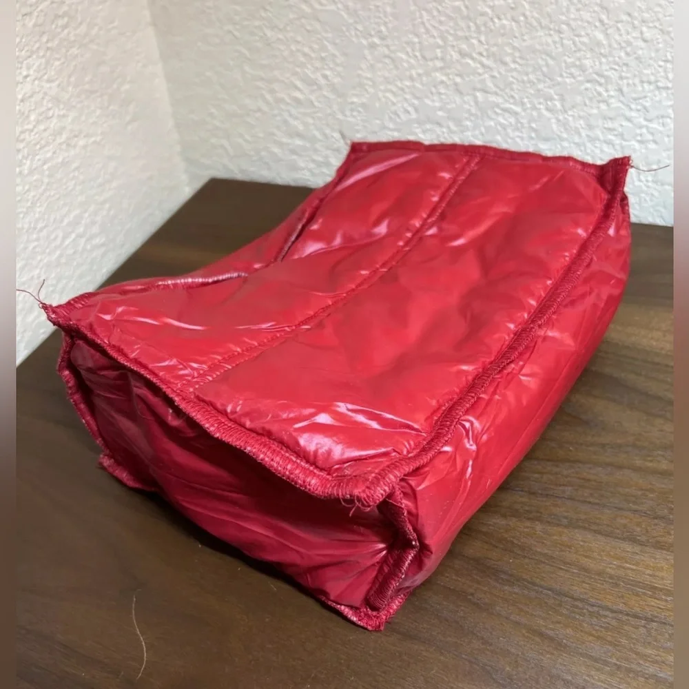 Anorak Cosmetic Organizer‎ Quilted Clutch Travel Bag Lightweight Red Excellent